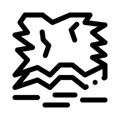 Ice floe line icon