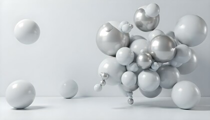 Floating Metallic Spheres