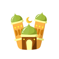 Illustration of Mosque with Domes