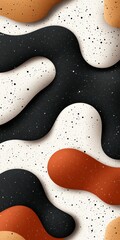 Obraz premium Abstract background with wavy shapes and speckled texture