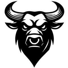 Bull head gym logo silhouette