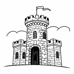 Obraz premium castle in the city