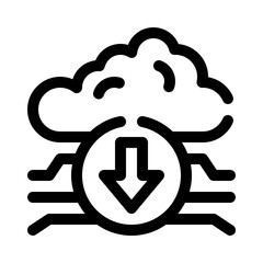 Cloud with Arrows line icon