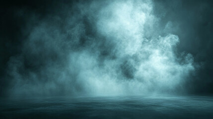 Dark green-blue grainy gradient background with a black backdrop, featuring a noise texture effect. Modern, wide banner format with blurred, empty space ideal for captions or webpage headers.

