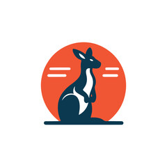 Kangaroo Tourism Travel Logo