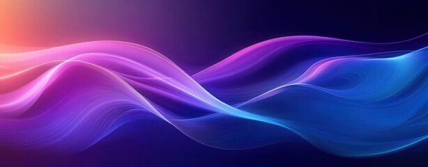 Fototapeta premium Abstract Wave Design in Deep Blue and Violet with Fluid Motion and Modern Minimalism