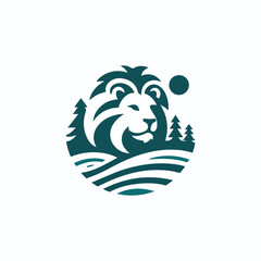 Lion nature logo
