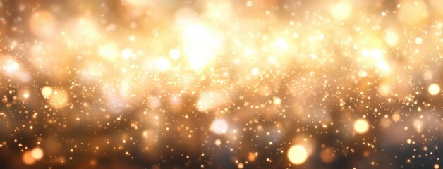 Fototapeta premium Golden Bokeh Light Background for Christmas New Year Celebration Abstract Party Invitation