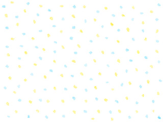 手描きのパステルカラーのガーリーでランダムな点々模様のかわいい背景・紙吹雪	