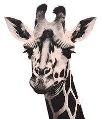 Obraz premium PNG A giraffe wildlife animal mammal.