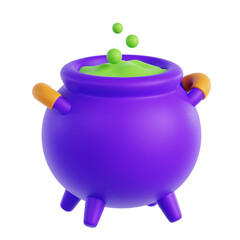 Cauldron Halloween 3D Illustration