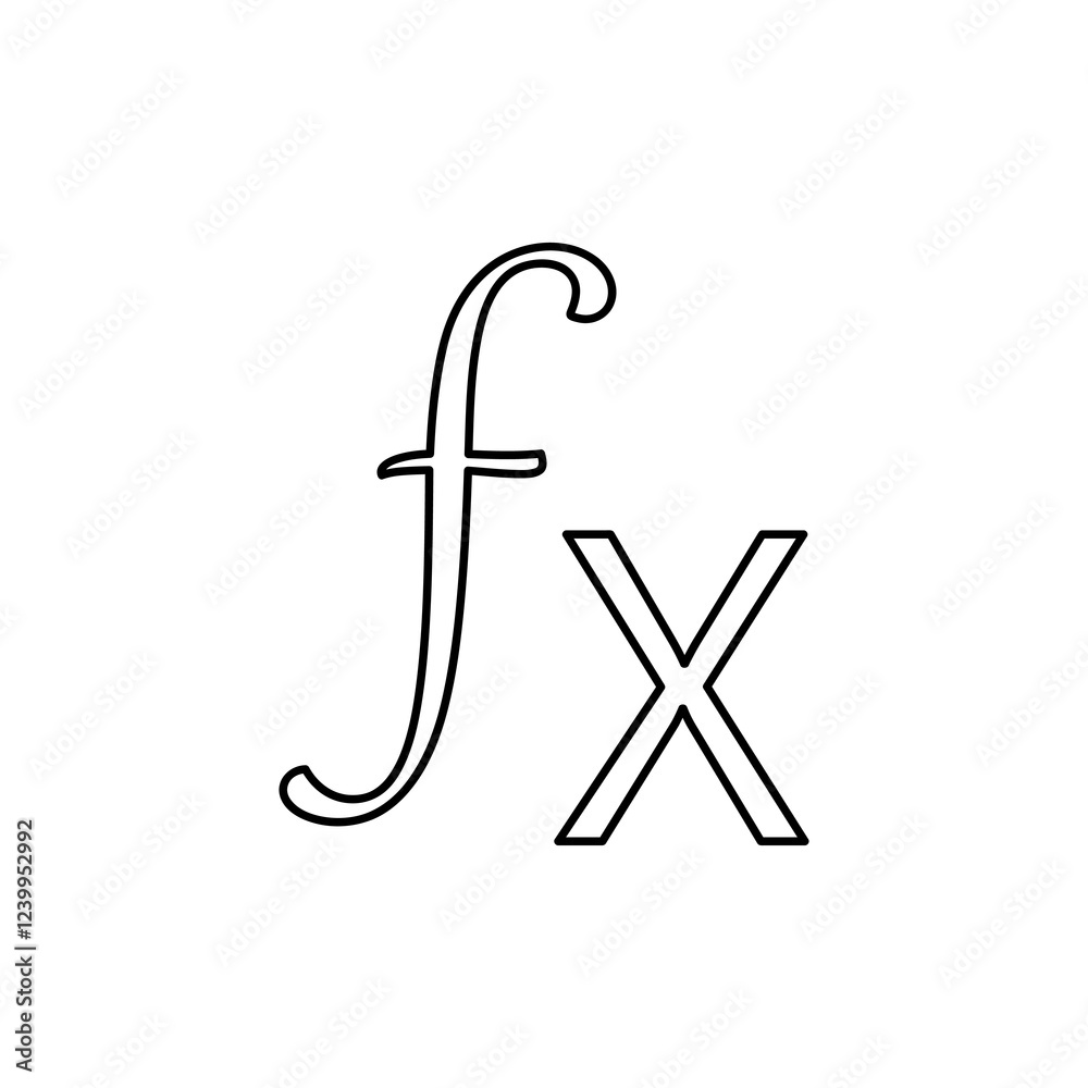Poster math function, graph icon.vector flat black simple illustration for web and app..eps