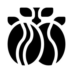 Coffee beans glyph icon