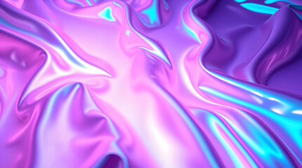 Obraz premium Soft, flowing purple satin fabric with a wave-like texture