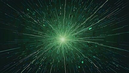 Comic cartoon green background with thunder Generative AI