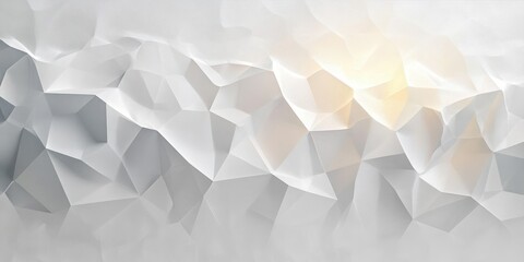 Fototapeta premium Geometric White Faceted Abstract Composition Ambient Lighting Shadow Highlights Minimalistic Wallpaper