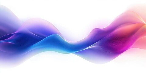 Obraz premium Abstract Wave Lines Gradient Design in Blue Purple for Digital Art, Technology and Music Concept