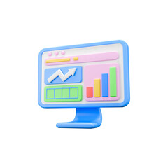 3d rendered illustration of monitor 