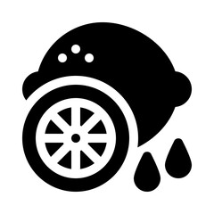 Lemon drop glyph icon