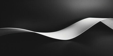 A sleek and pure minimalist composition on a solid black background, Centralized thin lines and subtle forms, Contemporary minimalist style