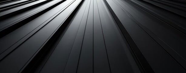 Obraz premium Modern Minimalist Metal Panel Design with Soft Lighting and Sharp Shadows