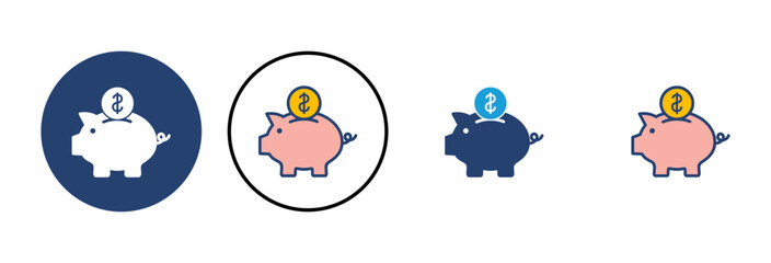 Obraz premium Piggy bank icon vector. piggy money icon