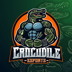 Crocodile Esports Mascot Logo
