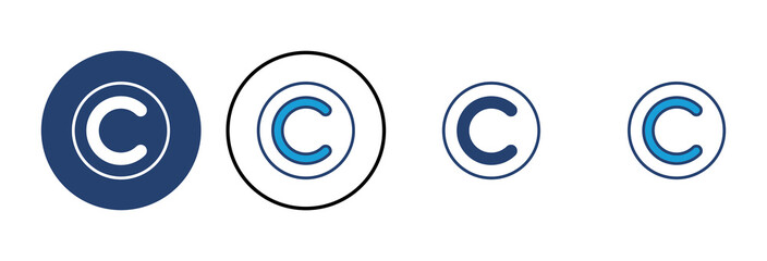 Copyright icon vector. copyright symbols