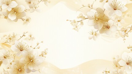 Watercolor flowers pattern japanese cherry blossom background wallpaper