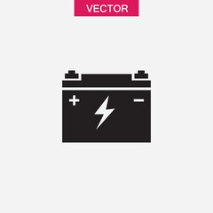 Car battery icon.vector flat black simple trendy style illustration for web and app..eps