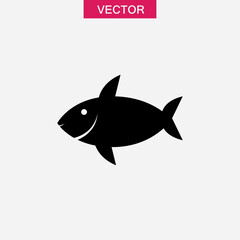 Fish, food, sea icon. vector flat black simple trendy style illustration for web and app..eps