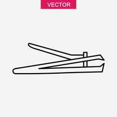 Nail clippers icon.vector flat black simple linear illustration for web and app..eps