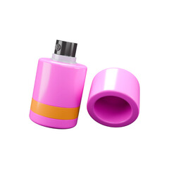 a 3d illustration of fresh scent perfume on white background