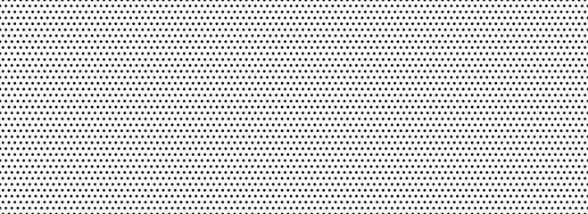 Seamless dotted repeated texture. Black and white polka dot pattern. Regular grid background. Repeating endless backdrop. All over halftone dots wallpaper. Vector textile fabric poka dot swatch