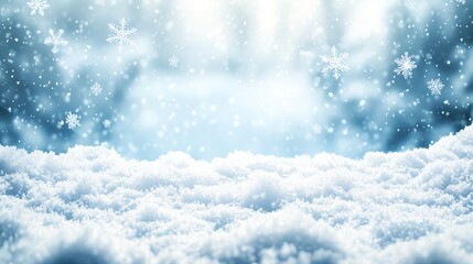 Obraz premium Gentle snowfall creating a winter wonderland.