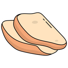 Junk Food Cartoon Illustration on White Background. Isolated Vector Clipart.