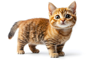 Obraz premium Tabby cat on white background