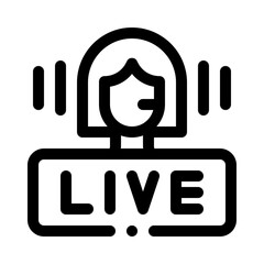 Streamer line icon