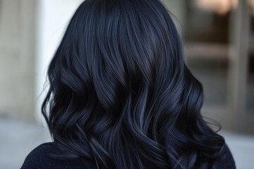 Naklejka premium obsidian black gradient with subtle iridescent highlights