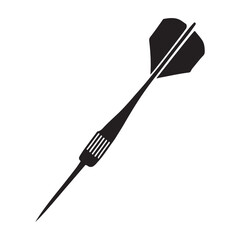 Black Dart Illustration Vector A Precision Aiming Game Equipment Graphic