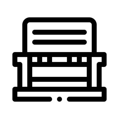 Park bench line icon