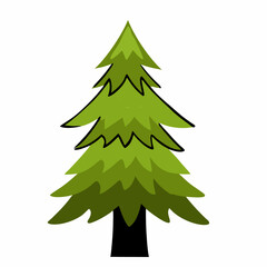 Obraz premium Spruce icon Flat illustration of spruce vector icon for web (4)