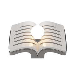knowledge 3d icon and illustration