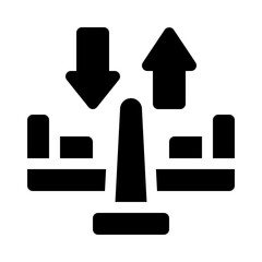 Seesaw glyph icon