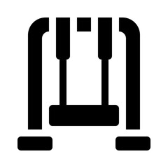 Swing set glyph icon