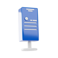 server technology 3d icon and illustration