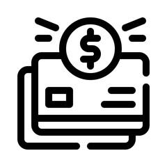 Credit card line icon