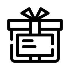 Gift box line icon