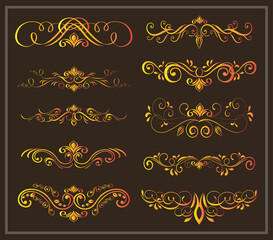 set of elements for design