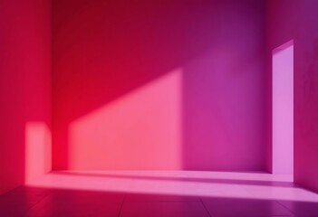 Abstract Pink Room With Light And Shadow